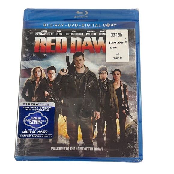 Red Dawn Blu-Ray DVD Digital Copy Combo Pack New Sealed - Picture 1 of 3